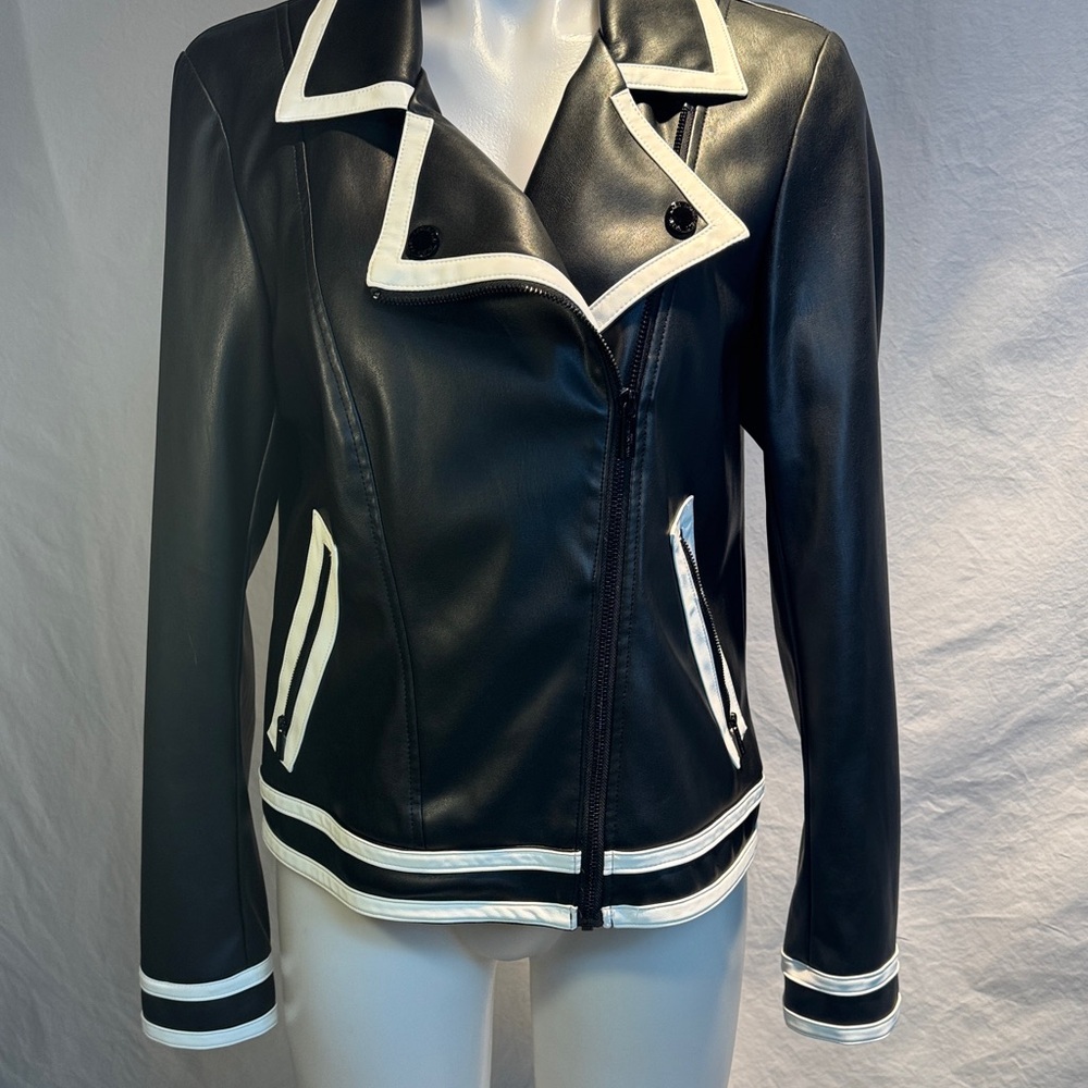 Karl Lagerfeld Black Jacket with White Accents - Picture 4 of 12